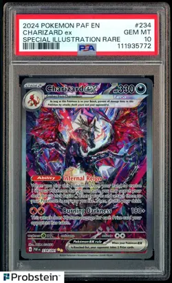2024 Pokemon PAF EN #234 Charizard ex Special Illustration Rare PSA 10 GM MT - Image 1