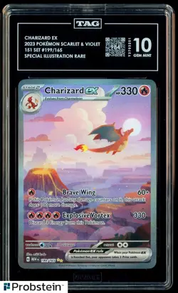 2023 Pokemon MEW EN Special Illustration Rare #199 Charizard ex TAG 10 GEM MINT - Image 1