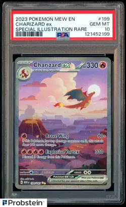 2023 Pokemon MEW EN #199 Charizard ex Special Illustration Rare PSA 10 GEM MINT - Image 1