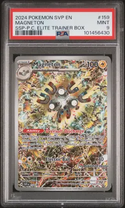 2024 POKEMON SVP EN-SV BLACK STAR PROMO #159 MAGNETON PSA 9 - Image 1