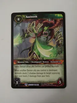World of Warcraft WoW TCG - Azzinoth - War of the Ancients Rare LP - Image 1