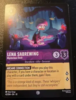 Lena Sabrewing - Mysterious Duck 42/204 Common Whispers In The Well Lorcana TCG - Image 1