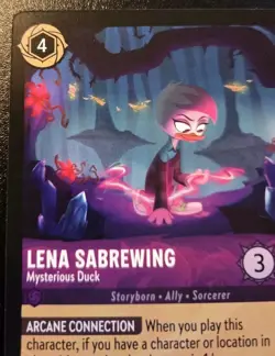 Lena Sabrewing - Mysterious Duck 42/204 Common Whispers In The Well Lorcana TCG - Image 2