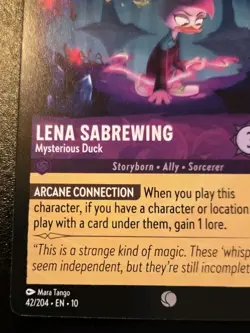 Lena Sabrewing - Mysterious Duck 42/204 Common Whispers In The Well Lorcana TCG - Image 4