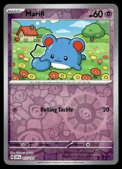 Marill 73/191 Pokemon Card Surging Sparks Common 60 HP Rev Holo LP CV - Image 1