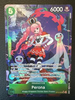 Perona OP14-033 SR Alternate Art Foil The Azure Sea's Seven One Piece Card NM - Image 1