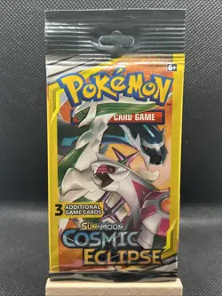 Pokemon Trading Card Game Sun & Moon Cosmic Eclipse Booster 3 Card Pack NEW 820650805899 - Image 1