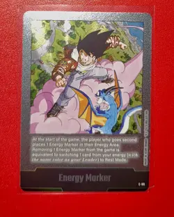 Bandai Dragon Ball Super Silver Energy Marker Foil Card E-80 Son Goku - Image 1