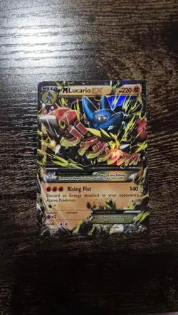 Pokemon M Lucario EX Ultra Rare Card 55/111 XY Furious Fists - Image 1