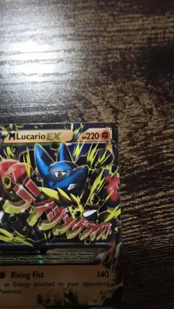 Pokemon M Lucario EX Ultra Rare Card 55/111 XY Furious Fists - Image 2