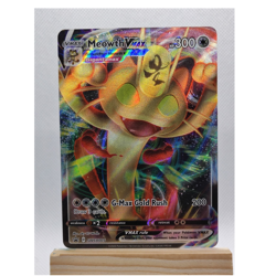 Pokemon TCG Meowth VMAX Holo Promo SWSH005 Sword & Shield 300 HP Card - Image 1