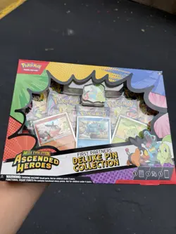 Pokemon TCG Mega Evolution Ascended Heroes Deluxe Pin Collection Chikorita Tepi… - Image 1