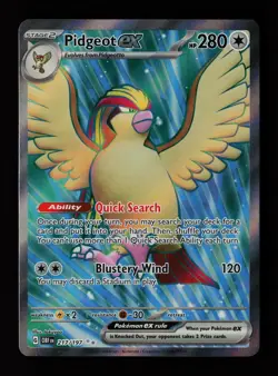 Pidgeot ex 217/197 Ultra Rare SV03: Obsidian Flames Pokemon Card - Image 1
