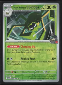 Pokemon TCG Destined Rivals - 020/182 Team Rocket's Spidops - Reverse Holo NM - Image 1
