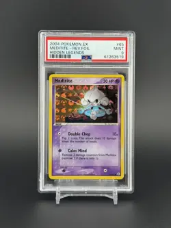 Pokemon Meditite EX Hidden Legends Reverse Holo #65 PSA 9 Mint - Image 1