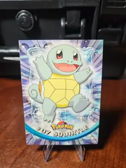 1999 Topps Pokemon TV Animation Series 1 Squirtle #7 Blue Logo - Non-Holo NM - Image 1