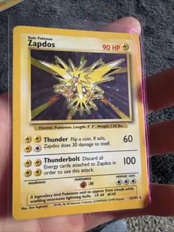 Pokemon TCG Zapdos Base Set Holo Unlimited Rare - Image 3