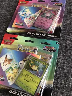 Pokemon TCG S&V Prismatic Evolutions Tech Sticker Collection Lot (x2) NEW 🔥 - Image 2