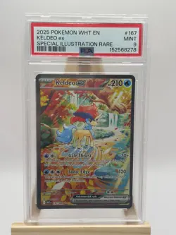 2025 Pokemon White Flare Keldeo ex Special Illustration Rare #167/086 PSA 9 - Image 1