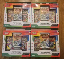 Pokemon TCG First Partner Illustration Collection Box Series 1 Lot Of 4 Sealed - Image 1