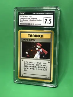 CGC 7.5 NM+ The Rocket's Trap JPN Holo 1998 VIntage TCG Pokemon Gym Booster 1 - Image 1
