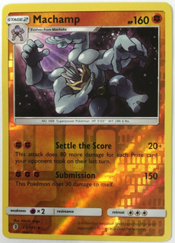 POKEMON MACHAMP 65/145 GUARDIANS RISING RARE REVERSE HOLO NEAR MINT - Image 1
