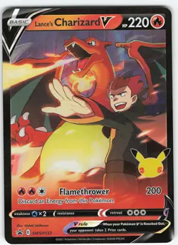 Lance's Charizard V - SWSH133 Promo SWSH: Sword & Shield Promo NM Pokemon - Image 1