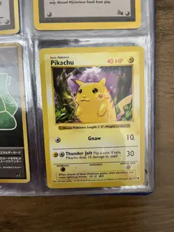 PIKACHU 58/102 RED CHEEKS SHADOWLESS Base Set Pokemon - Image 1