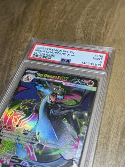 POKEMON TCG PFL EN-PHANTASMAL FLAMES ULTRA RARE #109 MEGA CHARIZARD X EX PSA 9 - Image 4