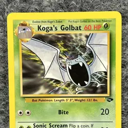 VTG Pokemon Gym Heroes Koga's Golbat 46/132 Uncommon Very Good - Image 3