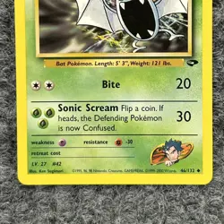 VTG Pokemon Gym Heroes Koga's Golbat 46/132 Uncommon Very Good - Image 4
