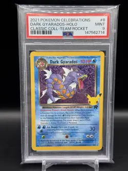 2021 Pokemon Celebrations Dark Gyarados Holo #8 PSA 9 - Image 1
