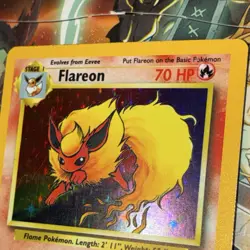 POKEMON FLAREON HOLO RARE JUNGLE 3/64 UNLIMITED 1999 STAGE 1 70 HP ENGLISH - Image 2