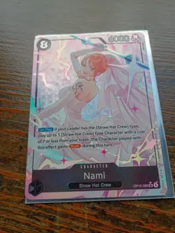 One Piece TCG English OP15-086 Nami Alt Art Parallel Wedding SR NM+ 2026 - Image 3