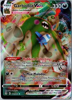 POKEMON CARD - GARBODOR VMAX 101/203 EVOLVING SKIES VMAX RARE HOLO NEAR MINT - Image 1
