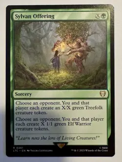 Sylvan Offering - Lord of the Rings LCC - Rare - MTG Magic NM LOTR Commander - Image 1