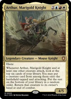 Arthur, Marigold Knight 5 Commander: Bloomburrow Magic: The Gathering Foil NM/M - Image 1