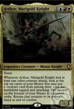Arthur, Marigold Knight 5 Commander: Bloomburrow Magic: The Gathering Foil NM/M - Image 3