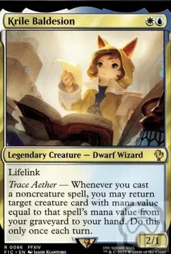 Krile Baldesion 86 R Commander: FINAL FANTASY Magic: The Gathering NM/M - Image 3