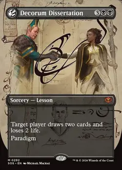 Decorum Dissertation x1 Borderless FOIL Secrets of Strixhaven SOS NM MTG - Image 1