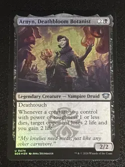 MTG Secrets of Strixhaven Arnyn, Deathbloom Botanist Foil 0074 NM - Image 1