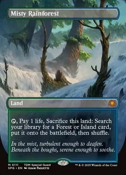 1x Misty Rainforest ~~ Borderless NM-Mint, English Special Guests MTG Magic - Image 1