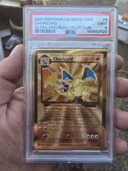2021 Pokemon Celebrations Charizard Gold Card #4 Psa Grade 9 - Image 1