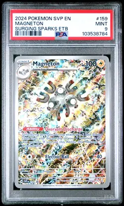 2024 POKEMON SVP EN-SV BLACK STAR PROMO #159 MAGNETON PSA 9 - Image 1