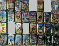 Pokemon 28 empty Mini Tins 151 Paldea Crown Zenith Ascended Hero’s LOT - Image 1