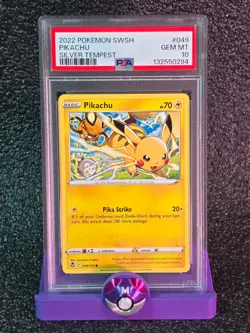 PSA 10 Pikachu #049 Pokemon Silver Tempest - Image 1