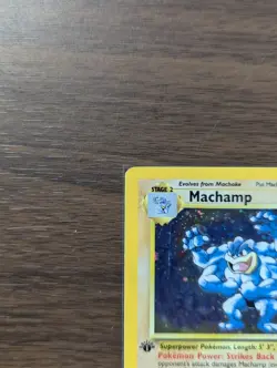 Pokemon TCG Machamp Holo Rare 1st Edition Base Set 8/102 LP - Image 2