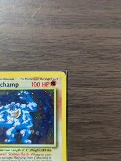 Pokemon TCG Machamp Holo Rare 1st Edition Base Set 8/102 LP - Image 3