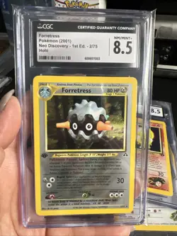 Vintage Pokemon TCG Forretress Neo Discovery 1st Edition #2 Holo Graded AGS 8.5 - Image 1