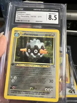 Vintage Pokemon TCG Forretress Neo Discovery 1st Edition #2 Holo Graded AGS 8.5 - Image 2